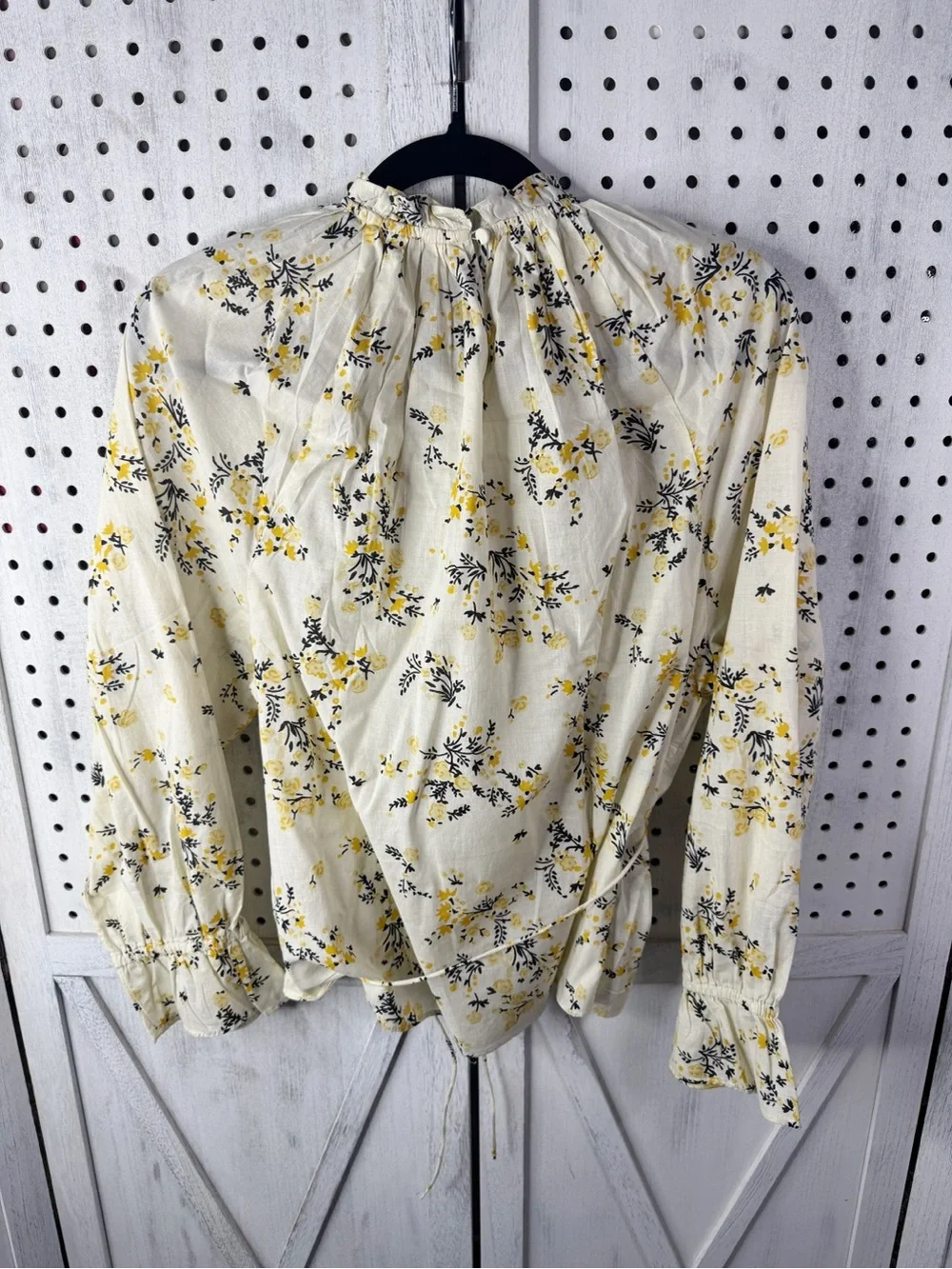 J.Crew Romantic Floral Blouse Long Sleeve Large NWT Tags Boho Peasant Office